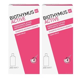 Biothymus Active Donna Shampoo gegen Haarausfall, für sprödes Haar, 2er Pack (2 x 200 ml)