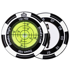 Golf Marker Magnetic Putting Guide High Precision Round Bubble Level with Markings Golf Green Inclinometer for Putter Practice Ball Marker Multi-functional Grand Golf Equipment Golf Enthusiast Gift