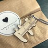 Messschieber Schlüsselanhänger handgemacht aus Holz, Glücksbringer, Papa Geschenk, Geschenk für