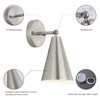 MWZ Brushed Nickel Battery Operated Wall Sconces Set of Two,Wireless