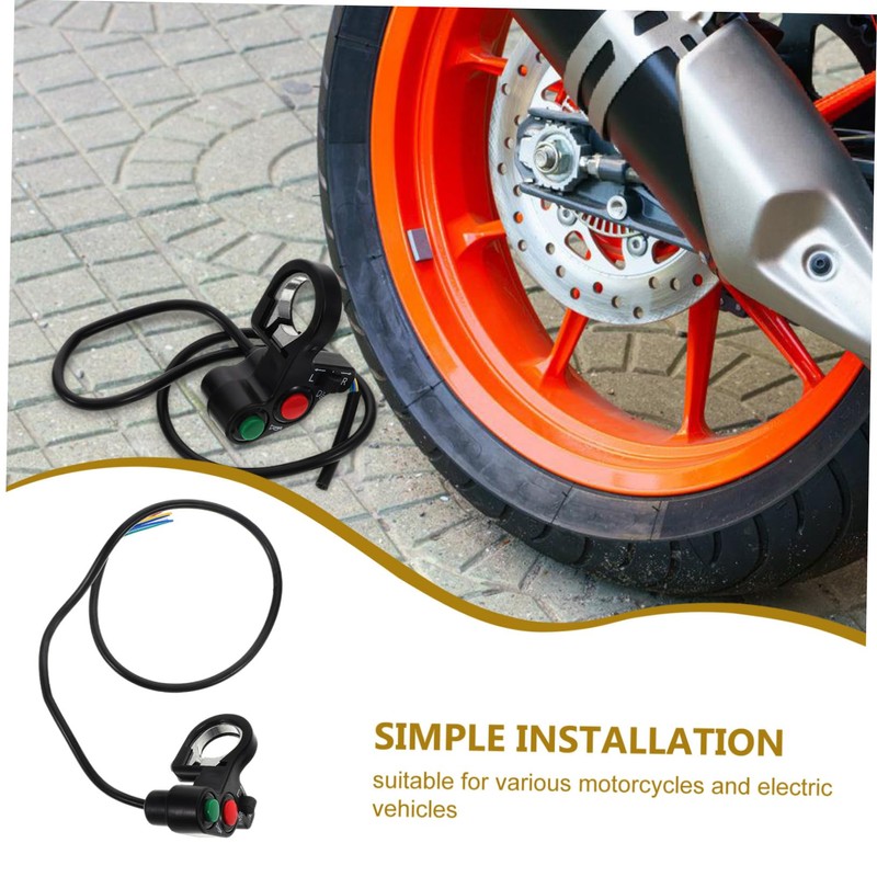 Alipis Motorcycle Handlebar Signal Switch Turn Signal Headlight Horn Control