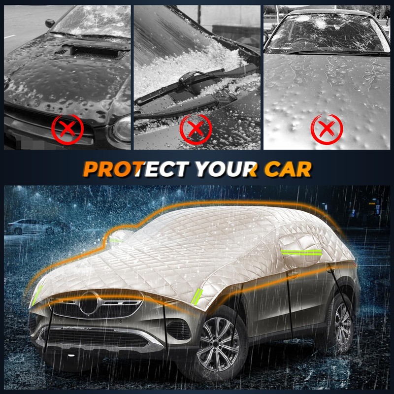 Kistrba Hail Car Cover for SUV 180-201 Inches Long, 4-Layer