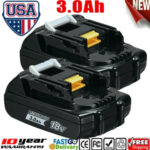 Unbranded 2 PACK 3.0Ah FOR Makita 18V Lithium NEW Battery