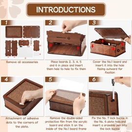 FOLENCER Wooden Cash Money Saving Box,Piggy Bank for Kids & Adults,10000 Savings Challenge Box,Coin Bank Toys Gift for 3-12 Year Old Boys & Girls (10000 Dollar)