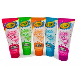 Crayola Bathtub Finger Paint Soap Body Wash - 3 oz - Bright Neon Colors 5 PACK