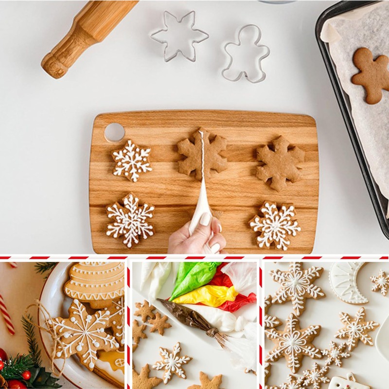 Christmas Cookie Cutters Set, 12 PCS Stainless Steel Holiday Cookie