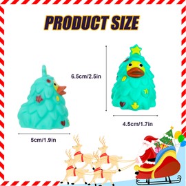 Pack of 20 Rubber Bath Ducks, 20 Styles Holiday Rubber Ducks Mini Bath Toy for Rubber Ducks, Cute Assorted Rubber Ducks for Holidays, Celebrations, Christmas Decorations, Party Gifts