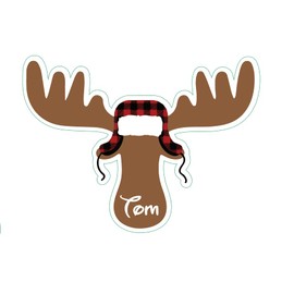 Boy Moose Head Alaska Cruise Magnet Decoration Customized for your Stateroom Door on your Cruise Vacation, Fridge, Desk, Classroom, etc.