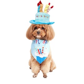 Dog Birthday Bandana Birthday Party Supplies,Dog Bandana with Cute Doggie Birthday Party Hat