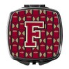 Caroline's Treasures Letter F Football Garnet and Gold Compact Travel