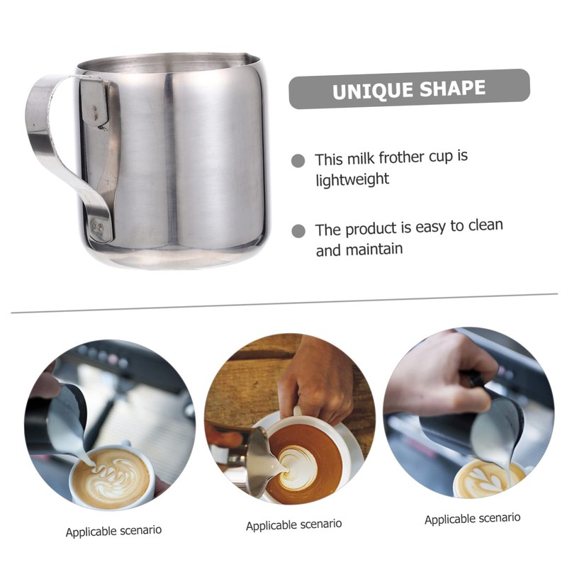 Gatuida Stainless Steel Milk Frothing Pitcher Professional Steaming Pitcher for