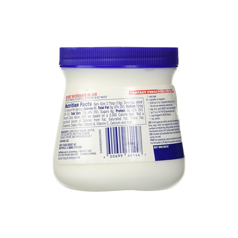 Kraft Jet Puffed Marshmallow Creme Spread, 7oz (Pack of 2)