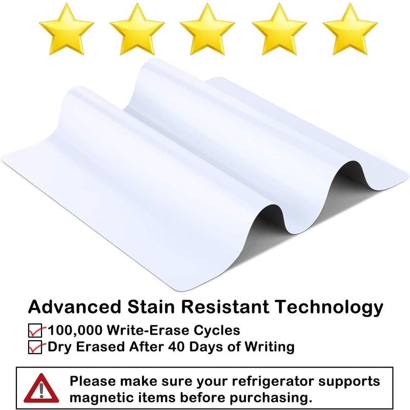 Magnetic Whiteboard Board for Fridge - with Dirt-Resistant Technology -