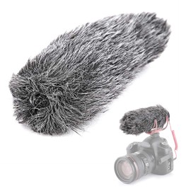 Sxhlseller Microphone Windshield, Capacity Microphone Windscreen Furry for RODE VideoMic GO Outdoor Recorder Wind Shield Furry