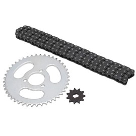 T8F Front and Rear Sprocket Replacement High Performance T8F Gear Chain Set for Modified Karts, ATVs and Mini Motorcycles