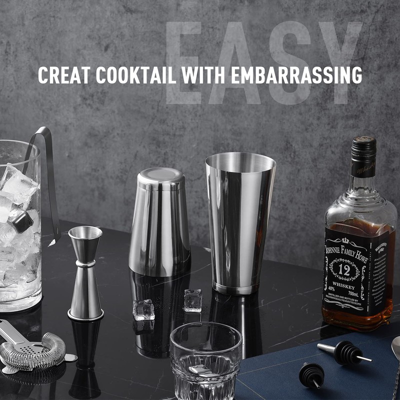 Hyoank Professional Bartender Kit | 24-Piece Complete Cocktail Set with