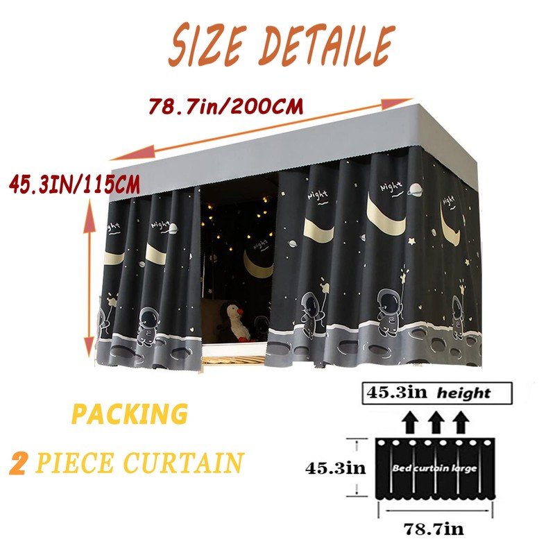 Qubanda Dorm Home Bunk Nets Bed Curtains Cloth Bed Canopy