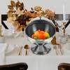 Stainless Steel Sugar Bowl with Roll Top Lid Kitchen Condiment