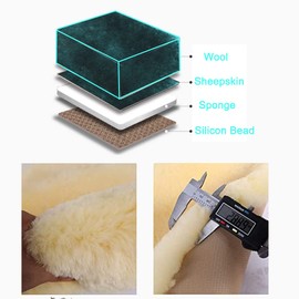 OGLAND Fluffy Genuine Australia Sheepskin Car Back Seat Cover for Auto Rear Interior Accessories Seat Cushion with Soft Fuzzy Wool Natural Fur Non-Slip (Alpine Green, Back)