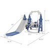 TOBBI 4 in 1 Kids Slide and Swing Set for