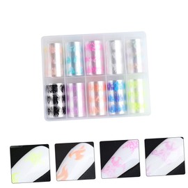 BIUDECO Flame Nail Decals DIY Manicure Stickers for Unique Nail Art Designs Easy to Apply Fluorescent Patterns