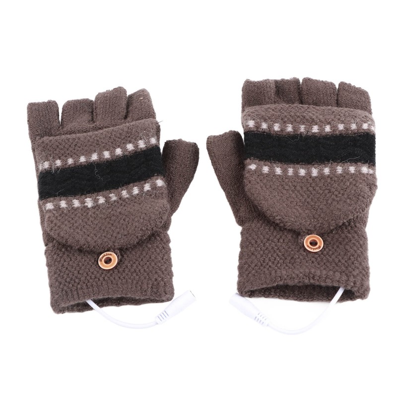 Rechargeable Heated Gloves USB Warm Laptop Glove Full Half Finger