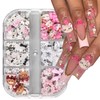 6Girds/Box Cartoon Nail Art Charms Set, 3D Cute Nail Rhinestones