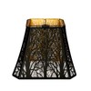 Etched Forest 𝐌𝐞𝐭𝐚𝐥 𝐋𝐚𝐦𝐩𝐬𝐡𝐚𝐝𝐞 Rectangle Lamp Shade Fitter Floor Lamp Shade, ALUCSET Large Metal Lampshade for Living Room Bedroom Top Diameter 8" Bottom Diameter 13.9" Height 11"