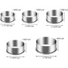 KSPOWWIN 5 Pieces Biscuit Cookie Cutters Set,Stainless Steel Circle Round