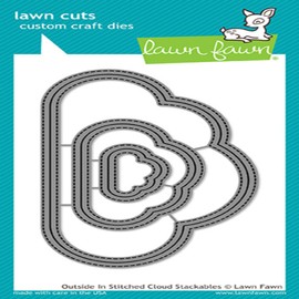 Lawn Cuts Custom Craft Die Outside/In Stitched Cloud Stackables