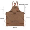 Chef Apron for women men,Adjustable Canvas Apron with Large Pockets,Crossback,Waterproof