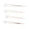 4pcs Eyelash Tweezers Set Stainless Steel False Eyelash Extension Tweezers