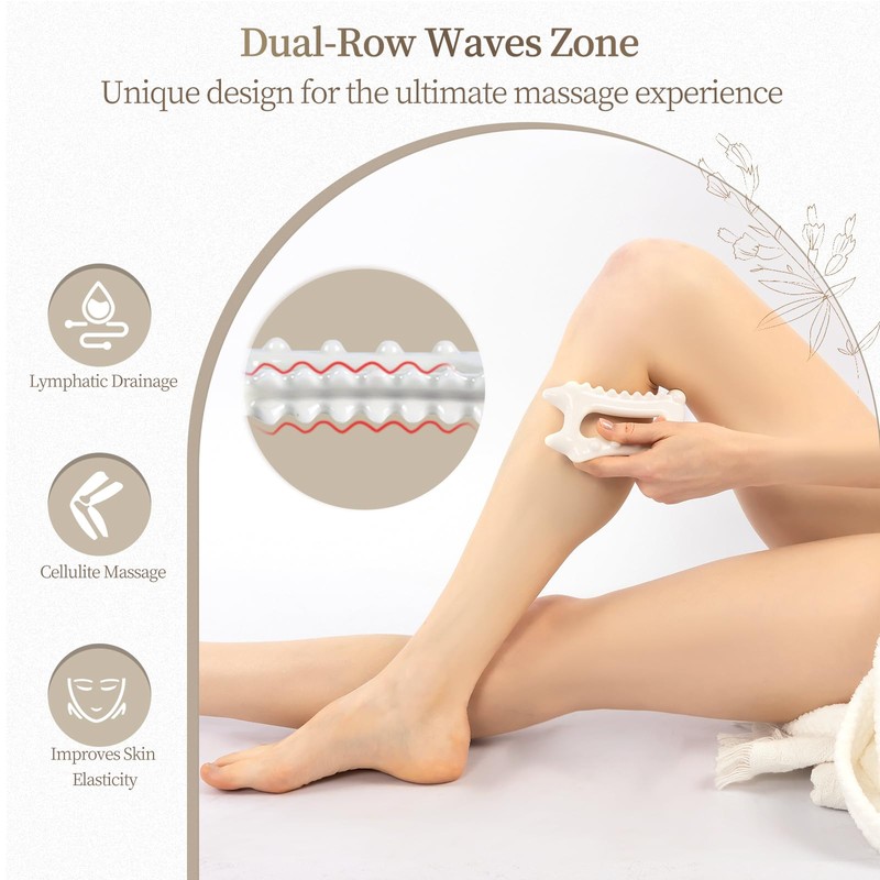 InfiniteRelax Ceramic Gua Sha Massage Tool, Advanced Face&Body Gua Sha