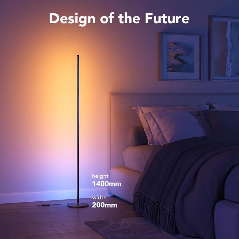 Govee RGBICW Smart Corner Lamp (Matter Compatible) Floor lamp:_Silver