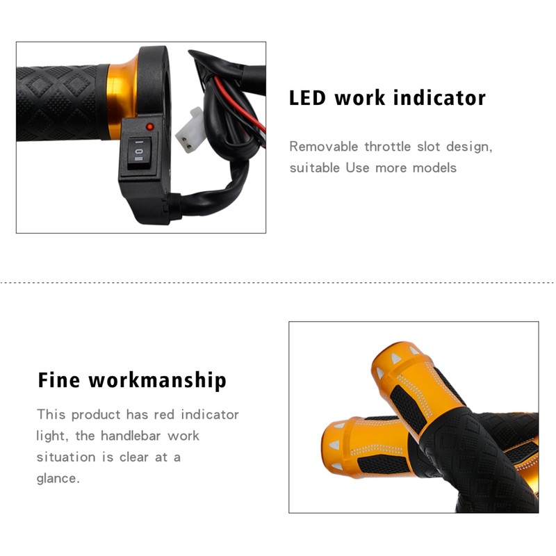 12V Electric Motorcycle Handlebar Heated Grips Temperature Adjustable Electric Heated