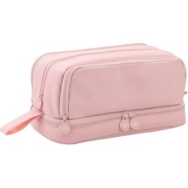 AZULDIMEN Estuche para lápices de gran capacidad con 4 compartimentos, estuche para lápices con múltiples ranuras, organizador de papelería para el trabajo de oficina escolar (Rosa)