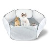 Hamster Playpen, Portable Pop Up Play Pen, Small Animal Pet Playpen, Portable Indoor or Outdoor Exercise Fence for Guinea Pigs, Rabbits, Hamsters, Cats, Dogs, Chinchillas and Hedgehogs (Gray)