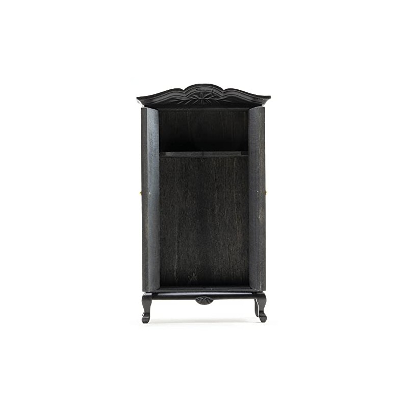 Dollhouse Miniature Black Wardrobe