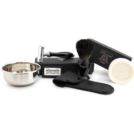 DE Safety with Black Badger Hair Brush & Leather Safety