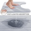 Yimobra Memory Foam Toilet Bath Mat U-Shaped, Soft and Comfortable,