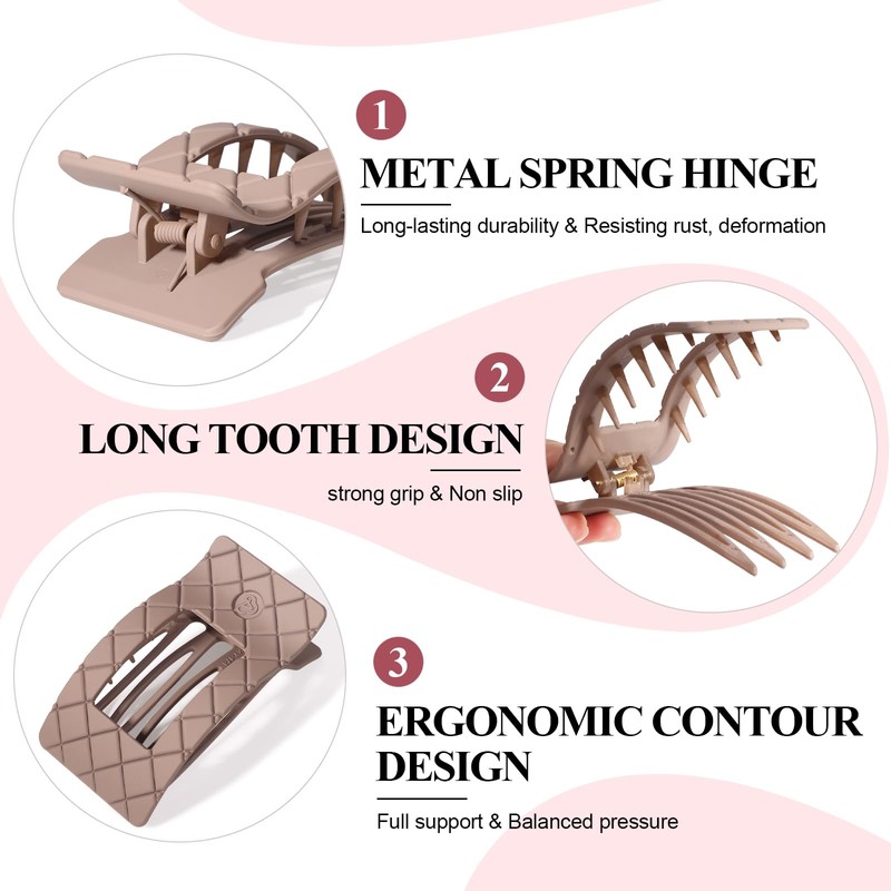 Flat Hair Claw Clips for Women Thin Thick Hair