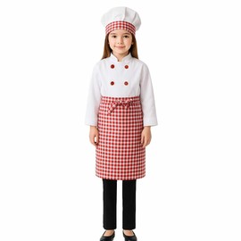 monoii Halloween Costume, Children's Chef Cosplay, Boys' and Girls' Costume