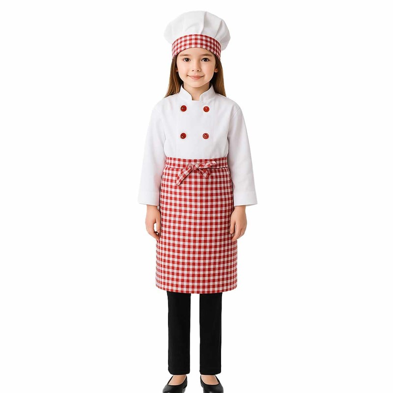 monoii Halloween Costume, Children's Chef Cosplay, Boys' and Girls' Costume
