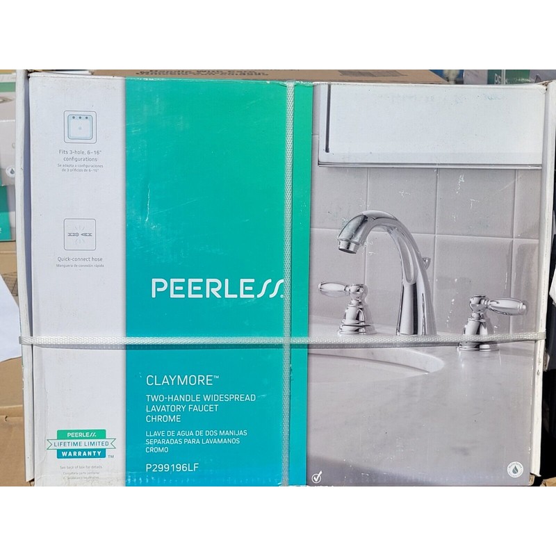 Peerless Claymore Chrome Bathroom Faucet 3 Hole P299196LF
