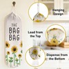 2Pcs Sunflower Plastic Bag Holder for Kitchen Essentials, Reusable Hanging