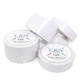 CRS Cross Figure Skate Tape - Longer 65 Foot roll to Protect Leather Figure Skating Boots Without Polish and Keep Laces tightened. Skate Tape Figure Skates (Combo Pack (3/4 & 1.5 inch))