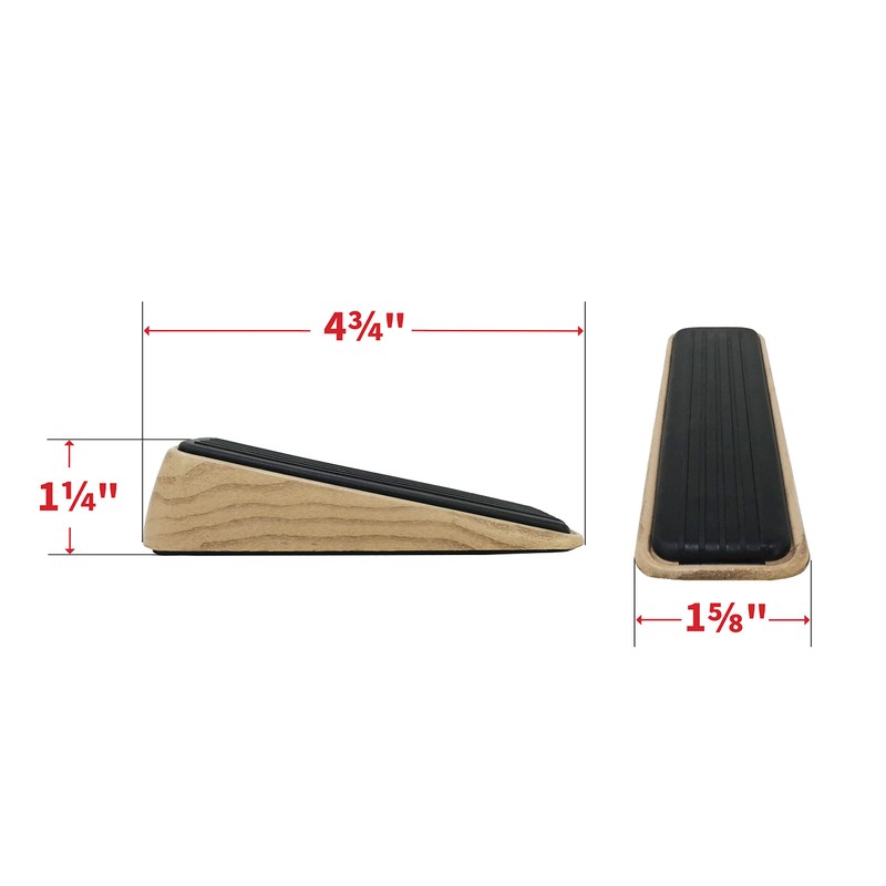 Shepherd Hardware 9333 Designer Door Wedge, Woodgrain, Non-Skid Rubber Base