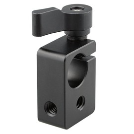 CAMVATE 15mm Rod Clamp with 1/4'' Screw Hole Camera Shoulder Equipment Support & DIY Accessories Black
