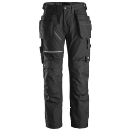 Snickers Workwear U621404043630 RuffWork Canvas Work Pants + Holster Pockets (Black/Black) - 36/30