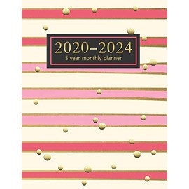 5 year monthly planner 2020-2024: 60 Months Calendar with Federal Holidays | Appointment Notebook | Agenda Schedule Organizer Logbook | Inspirational ... Nifty Lined Print With Golden Glitter